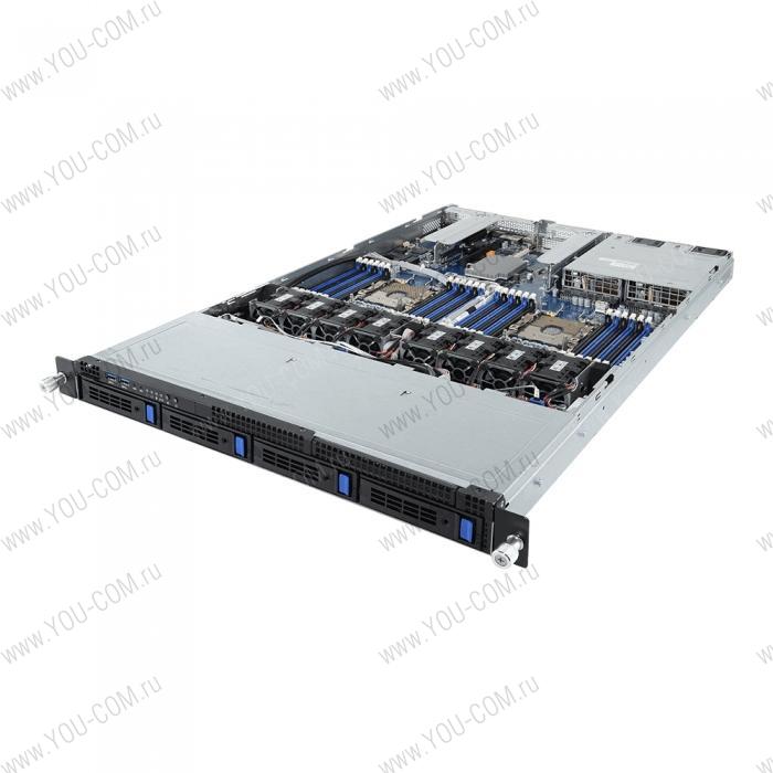 R181-340 1U, 2x LGA-3647, Intel C621 Chipset, 24x DIMM slots, 4 x 3.5" and 2 x 2.5" SATAIII HS HDD/SSD bays, 2x 1Gb/s LAN ports (I350-AM2),  Aspeed AST2500, Dual 1200W 80 PLUS Platinum