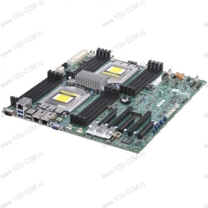 Материнская плата Supermicro Motherboard 2xCPU H11DSI AMD EPYC(7001/7002 Series)/16xRDIMM/2xGbE/5xPCIe/M.2/12"x13"(Bulk)