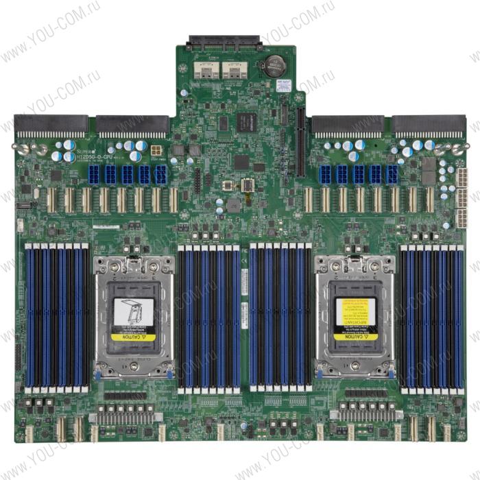 SuperMicro MBD-H12DSG-O-CPU Dual AMD EPYC™ 7003/7002 Series Processors, 8TB Registered ECC DDR4 3200MHz SDRAM in 32 DIMMs,20 PCI-E 4.0 x8 SlimSAS to PCI-E board, 2 SATA3, 4 NVMe, 1 AIOM slot, Integrated IPMI 2.0 + KVM with dedicated LAN, ASPEED AST2500 B