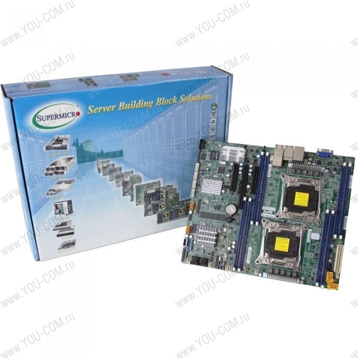 Материнская плата SuperMicro MBD-X10DRL-CT-O ATX  LGA 2011  8xDDR4 slots  8xSAS3 6xSATA3  I-SATA 4 and I-SATA 5 support SATA DOM  4xUSB3.0  3xUSB 2.0  VGA  PCI-E3.0x16  2xPCI-E3.0x8