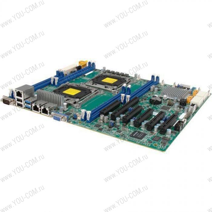 Материнская плата SuperMicro MBD-X10DRL-I-B, OEM ATX  8x 288-pin DDR4 DIMM slots  LGA 2011  10x SATA3 (6Gbps) ports  4x USB 3.0 ports (2 rear + 2 via header)  5x USB 2.0 ports (2 rear + 2 via header + 1 Type A)  3 PCI-E 3.0 x8  1 PCI-E 3.0 x16  1 PCI-E 3