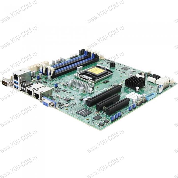 MBD-X10SLM+-F-B, OEM  mATX (uATX)  Intel C224  LGA 1150  4xSATA3  2xSATA2  6xUSB 2.0   4xUSB 3.0Type A   VGA  1xPCI-E3.0x8  1xPCI-E2.0x4