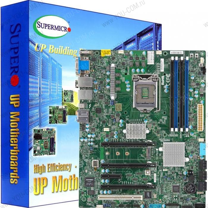 SuperMicro MBD-X11SAT-F ATX  LGA 1151  Up to 64GB Unbuffered ECC/non-ECC  UDIMM  DDR4-2400MHz, in 4 DIMM slots  4 USB 2.0 ports  6 USB 3.1 Gen1 ports 2 Rears Type A  1 USB 3.1 Gen2 ports + 1 Rear Type C  3 PCI-E 3.0 x16  1 PCI-E 3.0 x11 - 5V PCI 32bit 