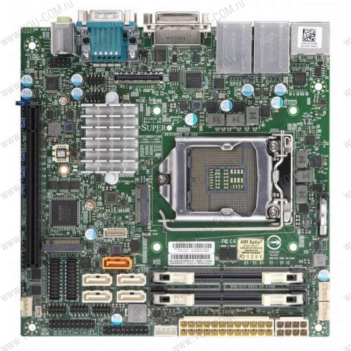 Материнская плата SuperMicro MBD-X11SCV-Q-O Core i7/i5/i3 Q370 LGA1151 32GB DDR4 PCI Express Mini-ITX Retail