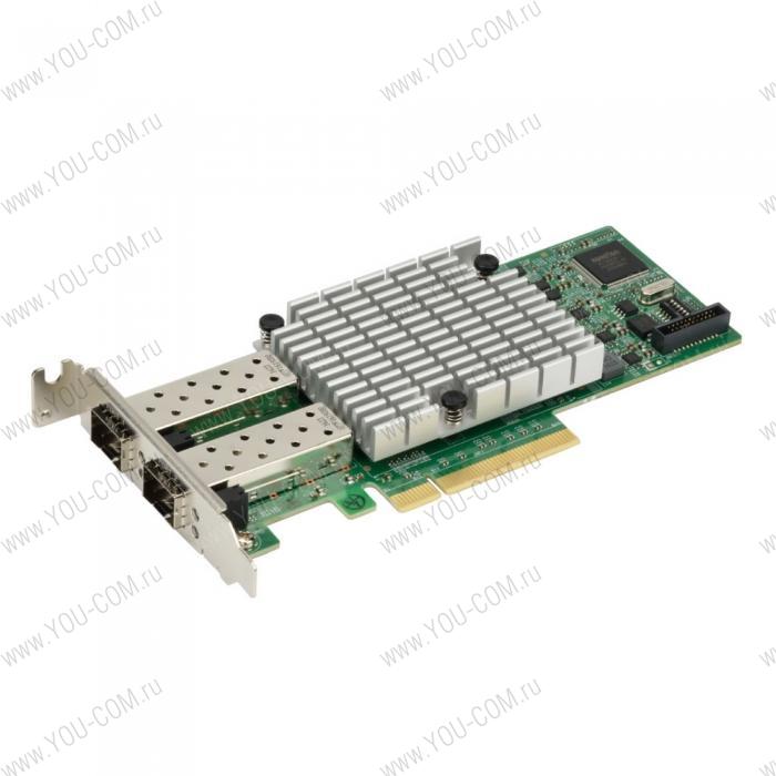 AOC-S25G-i2S ,Dual SFP28 Connectors, Low-Profile, Short Length Standard Form Factor, PCI-E 3.0 x8 Interface,Intel® XXV710 25GbE controller, NC-SI for IPMI support,VXLAN and NVGRE,RoHS compliant 6/6