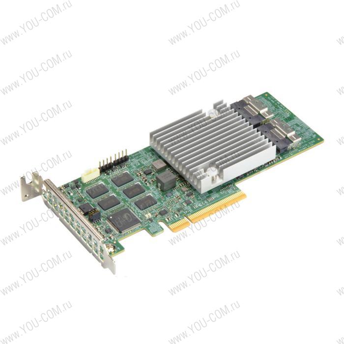 AOC-S3916L-H16IR-32DD-O 16 internal SAS3 ports, Supports up to 32 physical devices w/expander,2x SlimSAS x8 black (100-Ohm) connectors