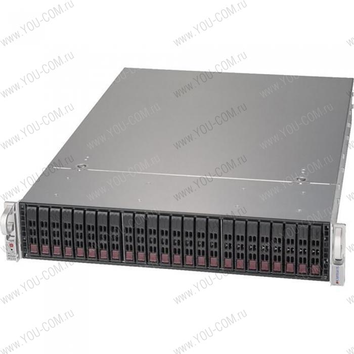 SuperMicro CSE-216BE1C-R741JBOD 2U SC216B 24 Drive 2.5" JBOD w/ Single Expander,Redundant 740 2U, 89x437x630 мм