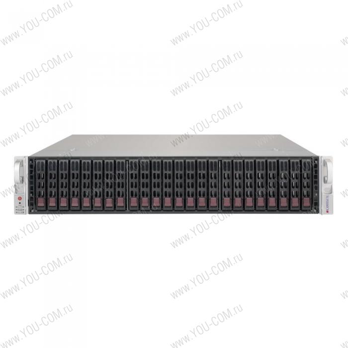 SuperMicro CSE-216BE2C-R609JBOD 2U Storage JBOD Chassis with capacity 24 x 2.5" hot-swappable HDDs bays, Dual Expander Backplane Boards support SAS3/2 HDDs with 12Gb/s throughput