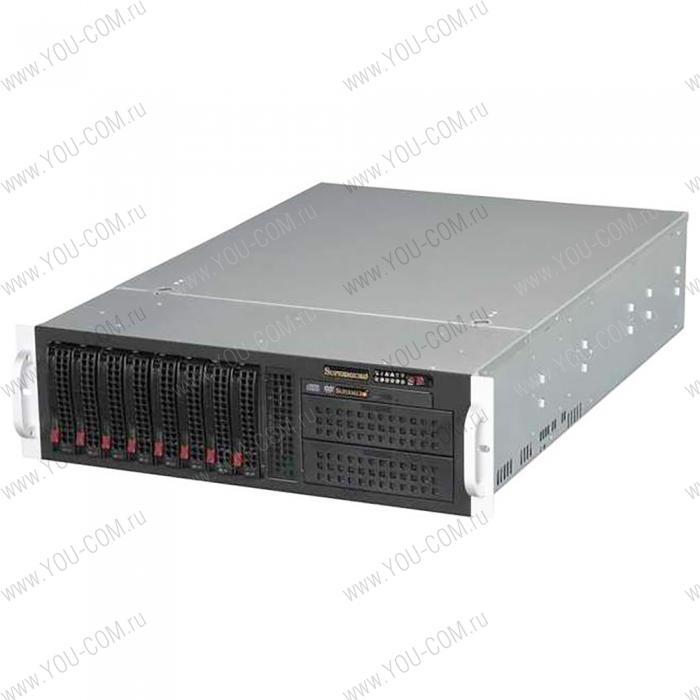 Корпус SuperMicro CSE-835BTQ-R1K28B 3U, ATX и E-ATX (13.68" x 13"), 8x 3.5" SAS/SATA Hot-Swap HDD, 2x 5.25", четыре 80мм вентилятора, 7 полноразмерных и 1 низкопрофильный слотов расширения, блок питания 1280Вт 80+ Platinum