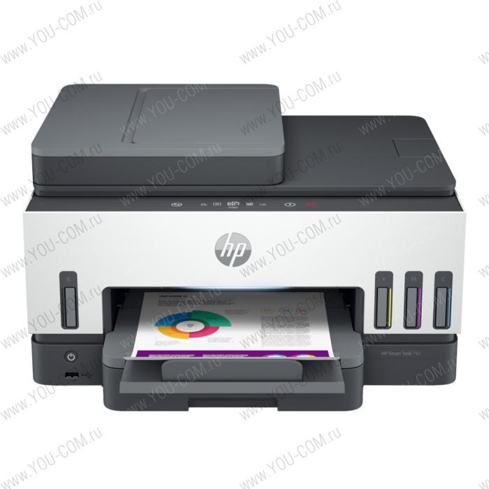 HP Smart Tank 790 (МФУ струйное P/S/C/F, A4 15(9ppm), duplex, dual-band Wi-Fi, ADF, ethernet, fax, печать с USB, tray 250)  (302858)