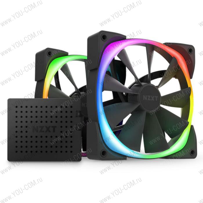 Aer RGB 2 - 140mm Twin Starter Pack - Black [HF-2814C-DB] (696482)