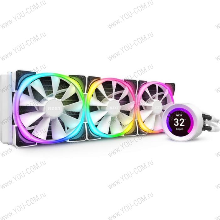 Система водяного охлаждения NZXT KRAKEN Z73 RGB - 360mm AIO Liquid Cooler with Aer RGB and RGB LED (White) - гарантия 1 год