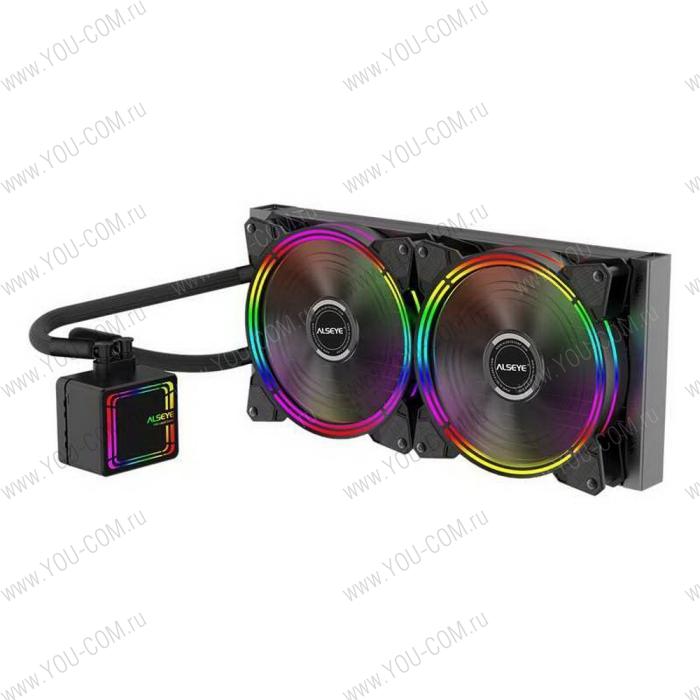 Bad Pack H280 TDP 200W (при T воздуха 45 С)Universal Platfrom PWM Single 5colors+ LED 140mm*2