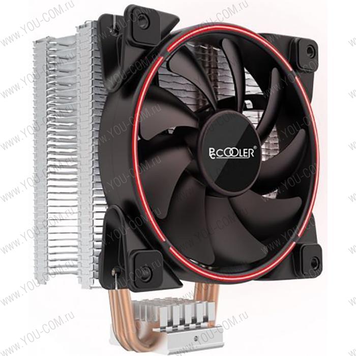 PCCooler GI-X3R V2 Кулер S775/115X/20XX/AM2/AM3/AM4 (2TDP 125W, вент-р 120мм с PWM, 3 тепловые трубки 6мм, красная LED подсветка, 1000-1800RPM, 26.5dBa) {24} (111627)