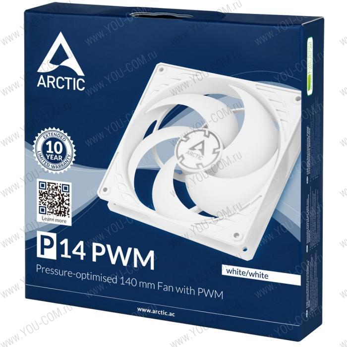 Вентилятор корпусной ARCTIC P14 PWM (White/White) - retail (ACFAN00222A) (703093)