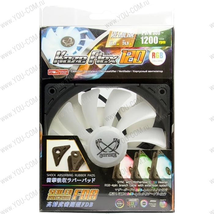 Вентилятор для корпуса Scythe Kaze Flex 120 mm PWM Fan, 1200 rpm (SU1225FD12M-RHP) (056197)