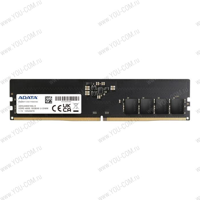 16GB ADATA DDR5 4800 DIMM AD5U480016G-B Non-ECC, CL40, 1.1V, 2048x8, Bulk