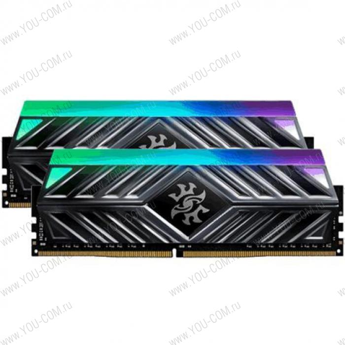 16GB ADATA DDR4 2666 DIMM XPG D41 Titanium Gray Gaming Memory AX4U266638G16-DT41 Non-ECC, CL16, 1.2V, RGB, XPG RGB Sync, Kit (2x8GB), RTL (466907)