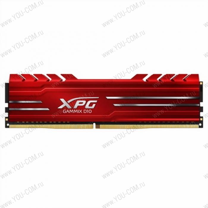 8GB ADATA DDR4 2666 DIMM XPG GAMMIX D10 Red Gaming Memory AX4U26668G16-SR10 Non-ECC, CL16, 1.2V, Heat Shield, RTL, (931573)