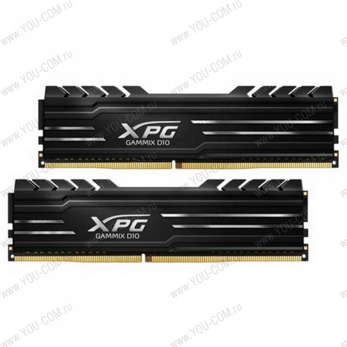 32GB ADATA DDR4 3000 DIMM XPG GAMMIX D10 Black Gaming Memory AX4U300016G16A-DB10 Non-ECC, CL16, 1.35V, Heat Shield, Kit (2x16GB), RTL, (931603)