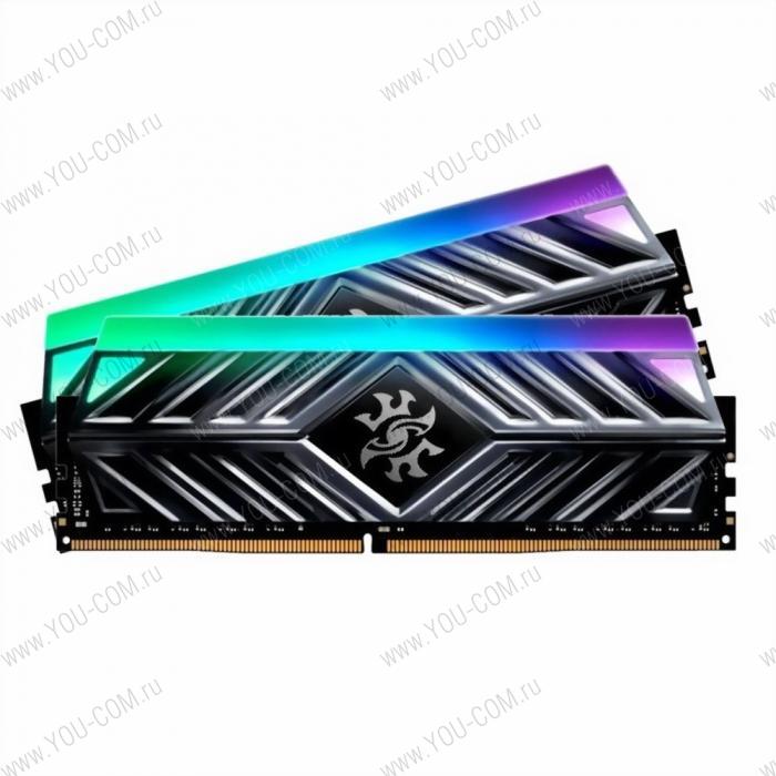 32GB ADATA DDR4 3000 DIMM XPG SPECTRIX D41 RGB Grey Gaming Memory AX4U300016G16A-DT41 Non-ECC, CL16, 1.35V, Heat Shield, Kit (2x16GB), RTL (931153)