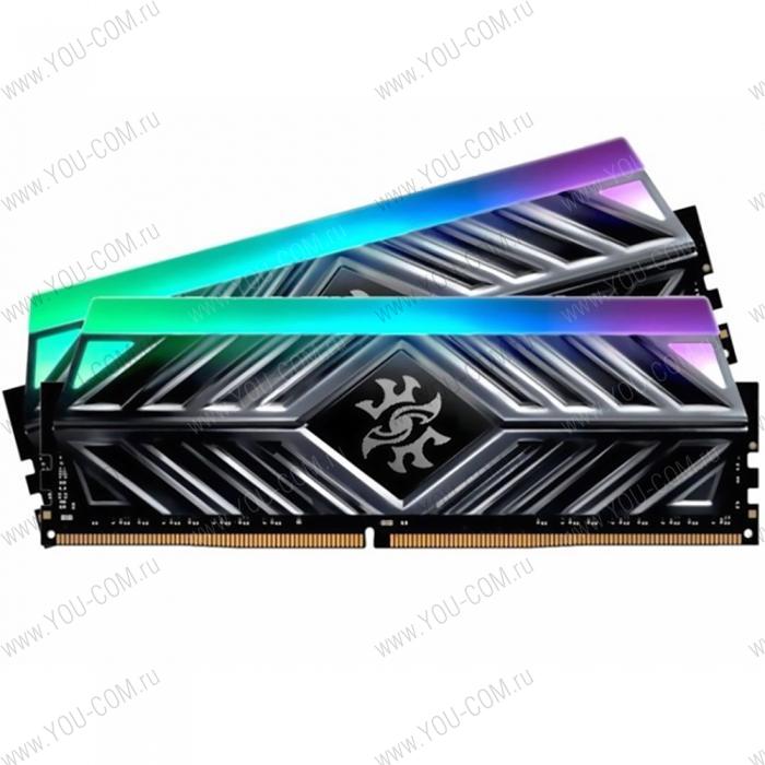 16GB ADATA DDR4 3000 DIMM XPG SPECTRIX D41 RGB Grey Gaming Memory AX4U300038G16A-DT41 Non-ECC, CL16, 1.35V, 1024x8, Kit (2x8GB), RTL (771816)