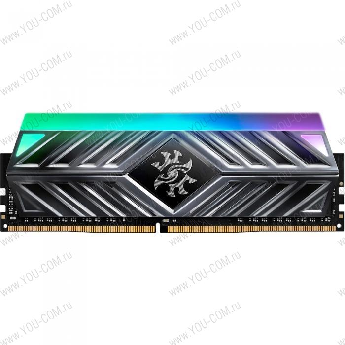 16GB ADATA DDR4 3200 DIMM XPG SPECTRIX D60G RGB Grey Gaming Memory AX4U3200316G16A-ST60 Non-ECC, CL16, 1.35V, Heat Shield, 1024x8, RTL (775104)