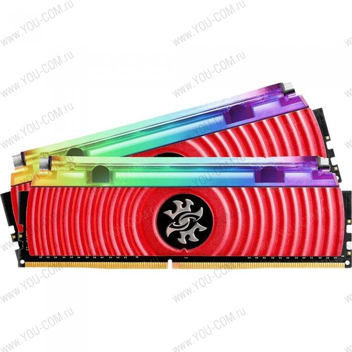 16GB ADATA DDR4 3200 DIMM XPG SPECTRIX D80 RGB Red Gaming Memory AX4U320038G16A-DR80 Non-ECC, CL16, 1.35V, 1024x8, Kit (2x8GB), RTL (774831)