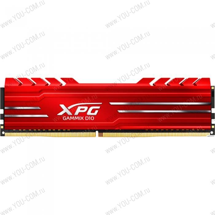 16GB ADATA DDR4 3200 DIMM XPG GAMMIX D10 Red Gaming Memory AX4U3200716G16A-SR10 Non-ECC, CL16, 1.35V, 2048x8, RTL (776446)