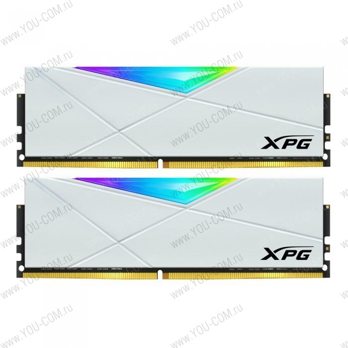 32GB ADATA DDR4 3600 DIMM XPG SPECTRIX D50 RGB White Gaming Memory AX4U3600316G18A-DW50 Non-ECC, CL18, 1.35V, 1024x8, Kit (2x16GB), RTL (930453)