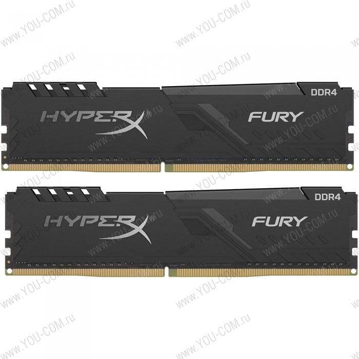 32GB Kingston DDR4 2666 DIMM HyperX FURY Black Gaming Memory HX426C16FB4K2/32 Non-ECC, CL16, 1.2V, 1Rx16, Kit (2x16GB), RTL (308495)