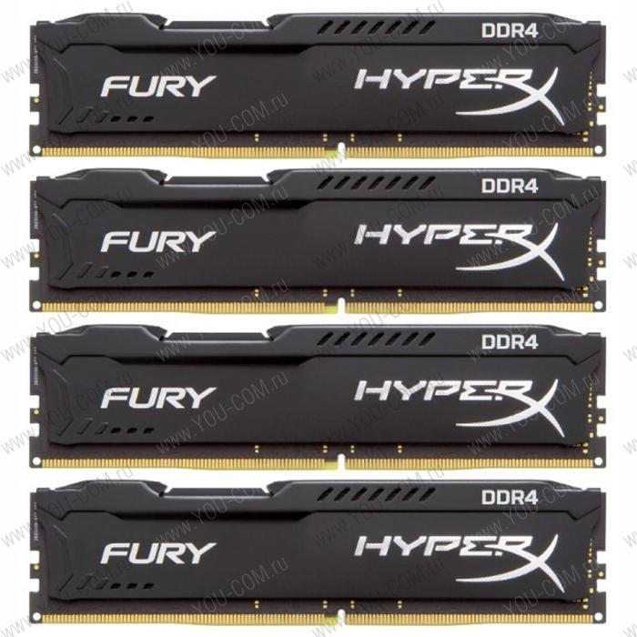 32GB Kingston DDR4 3600 DIMM HyperX FURY Black  HX436C17FB3K4/32 Non-ECC, CL17, 1.35V, KIT 4x8Gb , 1Rx8, RTL, (302561)