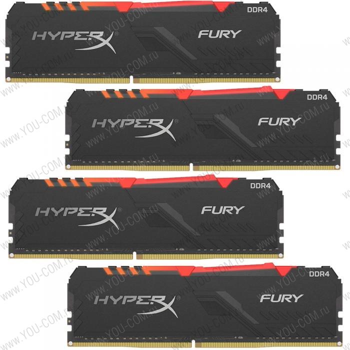 64GB Kingston DDR4 3000 DIMM FURY Beast Black Gaming Memory KF430C15BB1K4/64 Non-ECC, CL15, 1.35V, 1Gx8, RTL