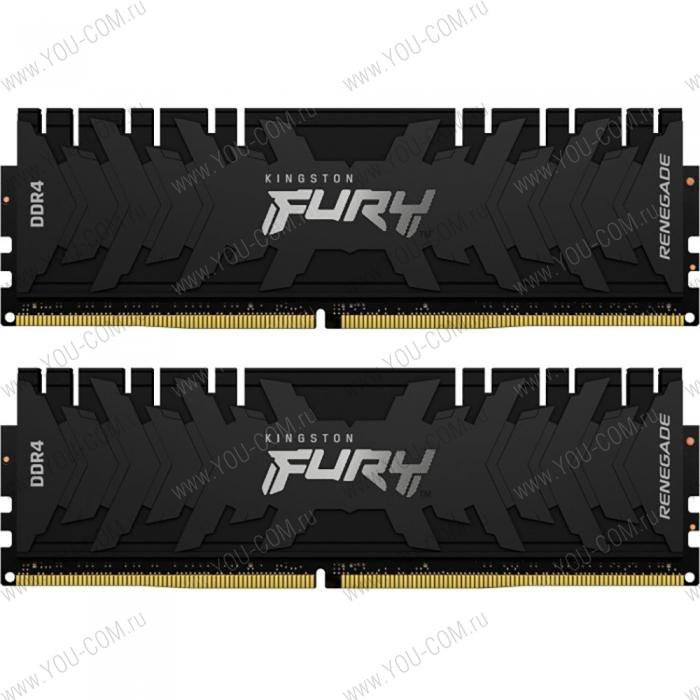 32GB Kingston DDR4 3200 DIMM FURY Renegade Black Gaming Memory KF432C16RB1K2/32 Non-ECC, CL16, 1.35V, 2RX8 Кит 2х16, RTL, (321982)