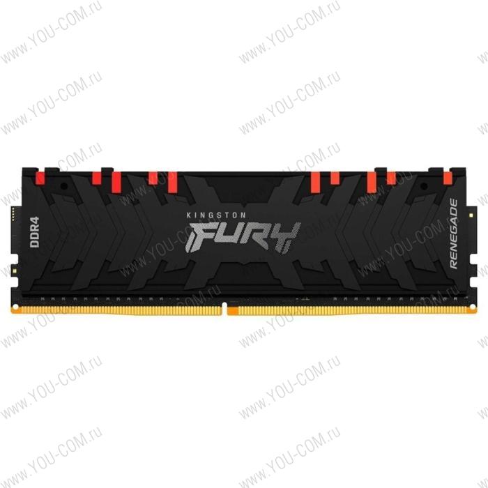 8GB Kingston DDR4 3200 DIMM FURY Renegade RGB Gaming Memory  KF432C16RBA/8  Non-ECC, CL16, 1.35V, 2RX8 , RTL  (321807)