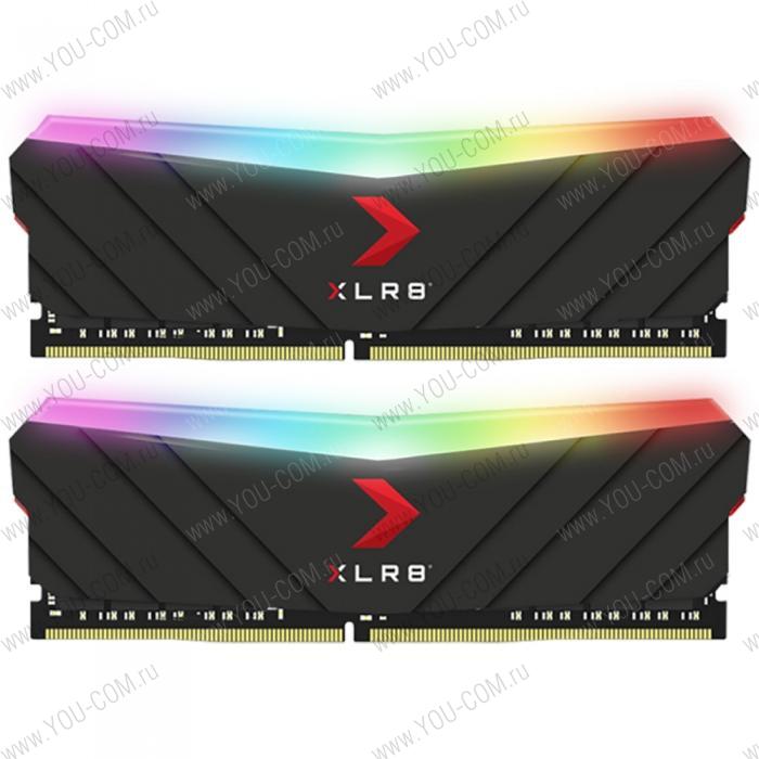 16GB PNY DDR4 3600 DIMM XLR8 EPIC-X RGB Gaming Memory [MD16GK2D4360018XRGB] Non-ECC, CL18, 1.35V, Heat Shield, XMP 2.0, Kit (2x8GB), RTL, (639772)