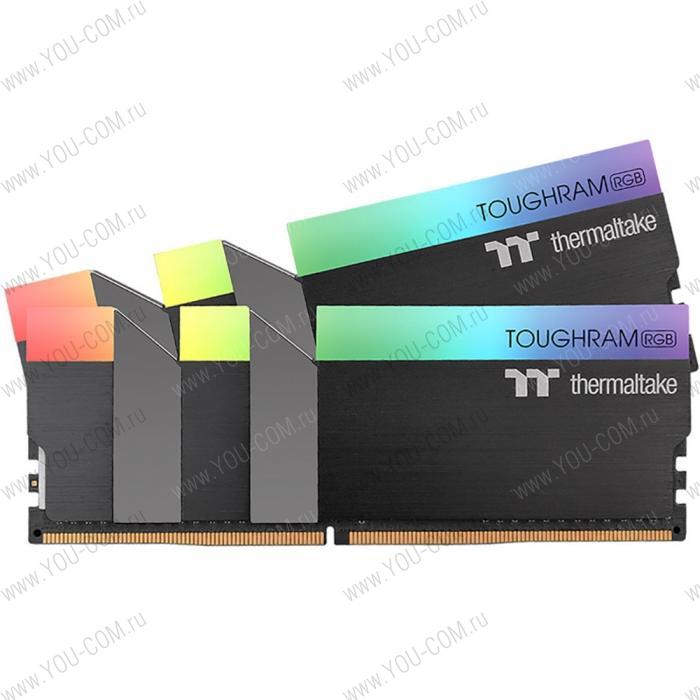 16GB Thermaltake DDR4 3000 DIMM TOUGHRAM RGB Black Gaming Memory R009D408GX2-3000C16B Non-ECC, CL16, 1.35V, Heat Shield, XMP 2.0, Kit (2x8GB), RTL (522052) 