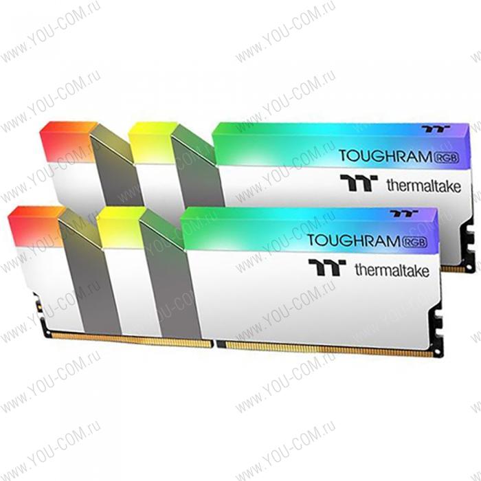 16GB Thermaltake DDR4 4400 DIMM TOUGHRAM RGB White Gaming Memory R022D408GX2-4400C19A Non-ECC, CL19, 1.45V, Heat Shield, XMP 2.0, Kit (2x8GB), RTL (524759)