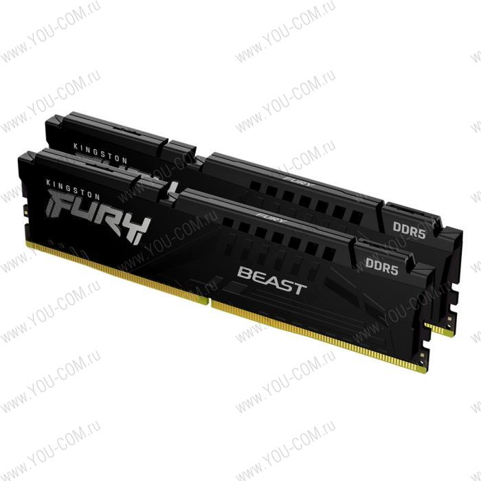 32GB Kingston DDR5 5600 DIMM FURY Beast Black Gaming Memory Non-ECC, CL40, 1.25V, 1RX8 (Kit of 2), RTL (325706)