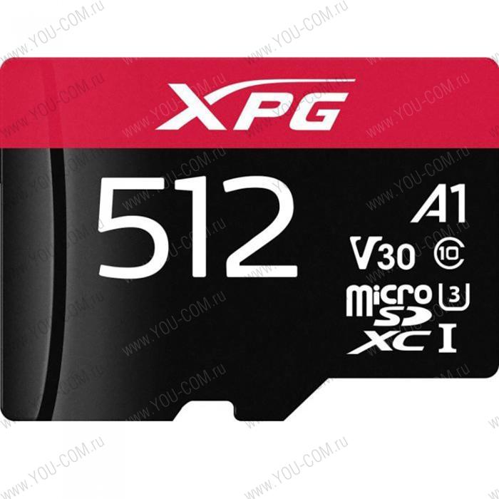 microSDXC 512GB XPG Gaming Memory Card AUSDX512GUI3XPGA2-R UHS-I U3 Class 10 V30 A2, 100/85 MB/s, For Nintendo Switch™ / Smartphones  / Tablets / VR  devices, - 25°C to 85°C, RTL (771380)