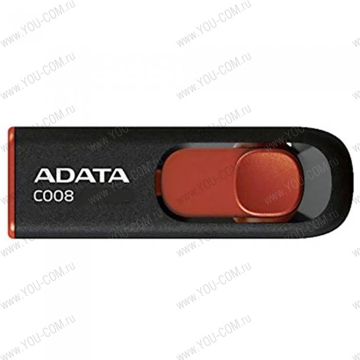 32GB ADATA C008 USB Flash [AC008-32G-RKD] USB 2.0, Black/Red, RTL (609659) 