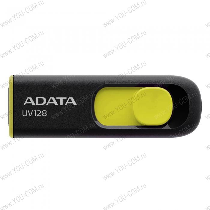 16GB ADATA UV128 USB Flash [AUV128-16G-RBY] USB 3.0, R35/W9, Yellow, Retail (796665) 