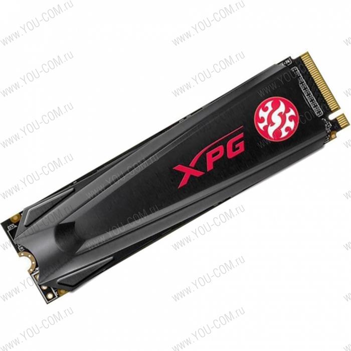 M.2 2280 256GB ADATA XPG GAMMIX S5 Client SSD [AGAMMIXS5-256GT-C] PCIe Gen3x4 with NVMe, 2100/1200, IOPS 190/180K, MTBF 2M, 3D TLC, 150TBW, NVMe 1.3, Heat Sink, RTL (469250) 