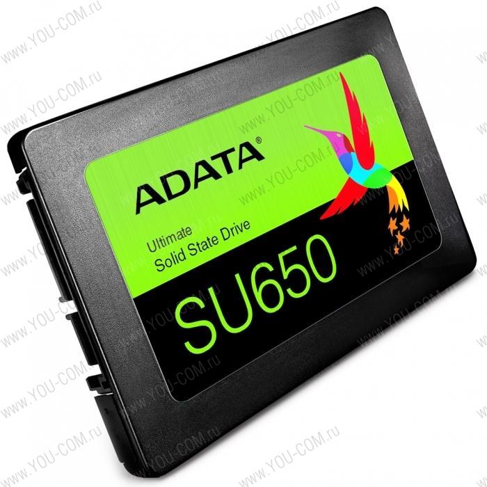 2.5" 960GB ADATA SU650 Client SSD [ASU650SS-960GT-R] SATA 6Gb/s, 520/450, IOPS 40/75K, MTBF 2M, 3D NAND, DRAM less, 560TBW, 0,53DWPD, RTL (461186)