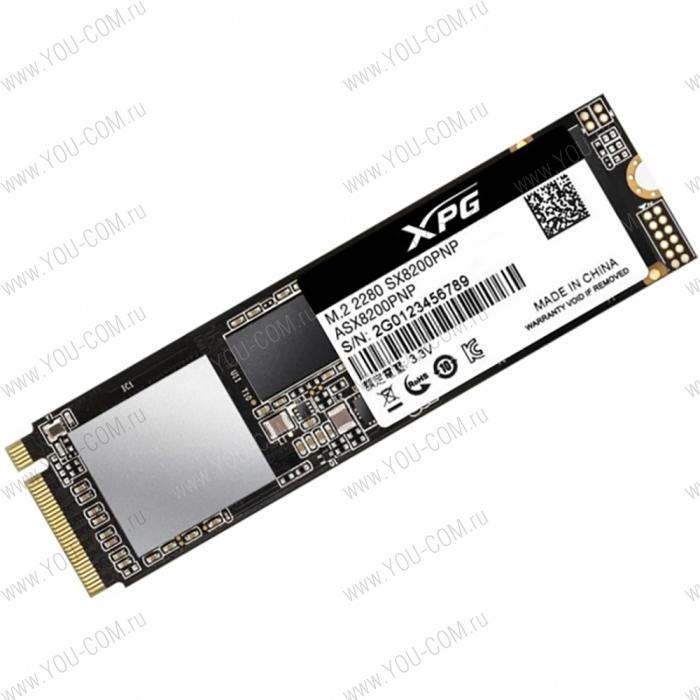 M.2 2280 512GB ADATA XPG SX8200 Pro Client SSD [ASX8200PNP-512GT-C] PCIe Gen3x4 with NVMe, 3350/2350, IOPS 390/380K, MTBF 2M, 3D TLC, 320TBW, NVMe 1.3, Heat Sink, RTL (469458) 