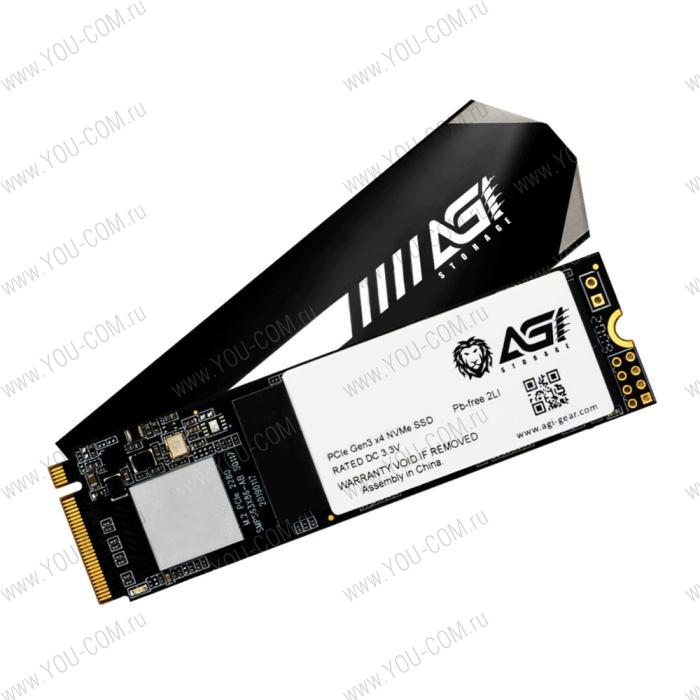 M.2 2280 512GB AGI AI198 Client SSD PCIe Gen3x4 with NVMe, 2059/1636, IOPS 176/252K, MTBF 1.6M, 3D TLC, 200TBW, 0,36DWPD, RTL{100} (610200)