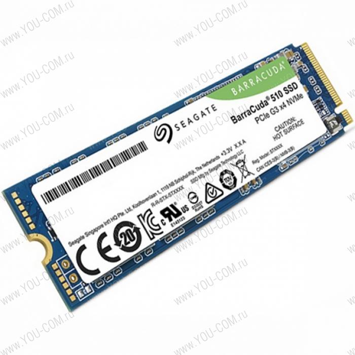 M.2 2280 256GB Seagate BarraCuda 510 Client SSD ZP256CM30041 PCIe Gen3x4 with NVMe, 3100/1050, IOPS 180/260K, MTBF 1.8M, 3D TLC, 160TBW, NVMe 1.3, RTL {10} (016612)