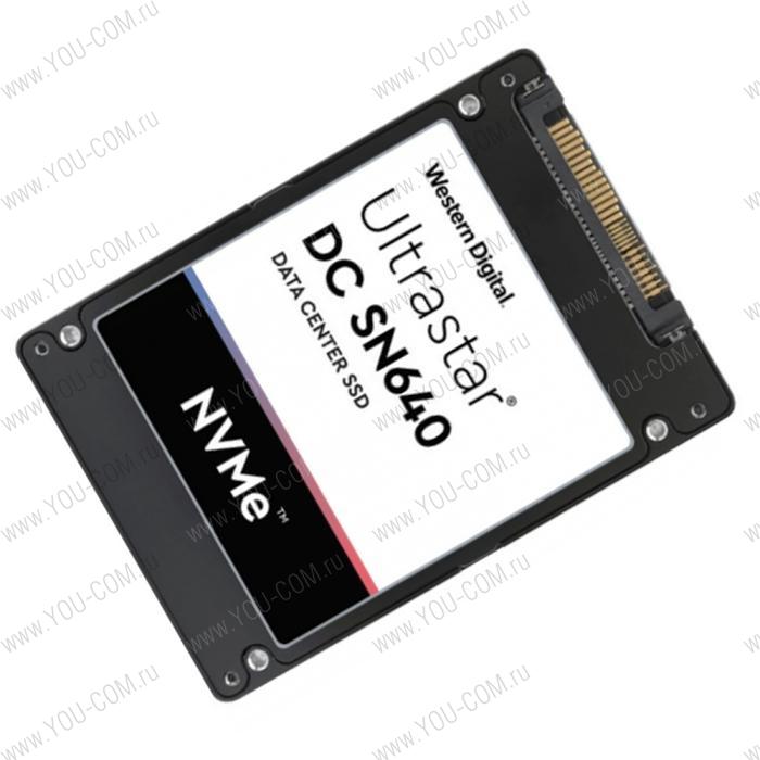 2.5" U.2 3,8TBGB WD Ultrastar DC SN640 Enterprise SSD  WUS4BB038D7P3E1 PCIe Gen3x4 with NVMe, 3100/1800, IOPS 469/63K, MTBF 2M, 3D NAND TLC, 5610TBW, 0,8DWPD, 0ts1962, Retail