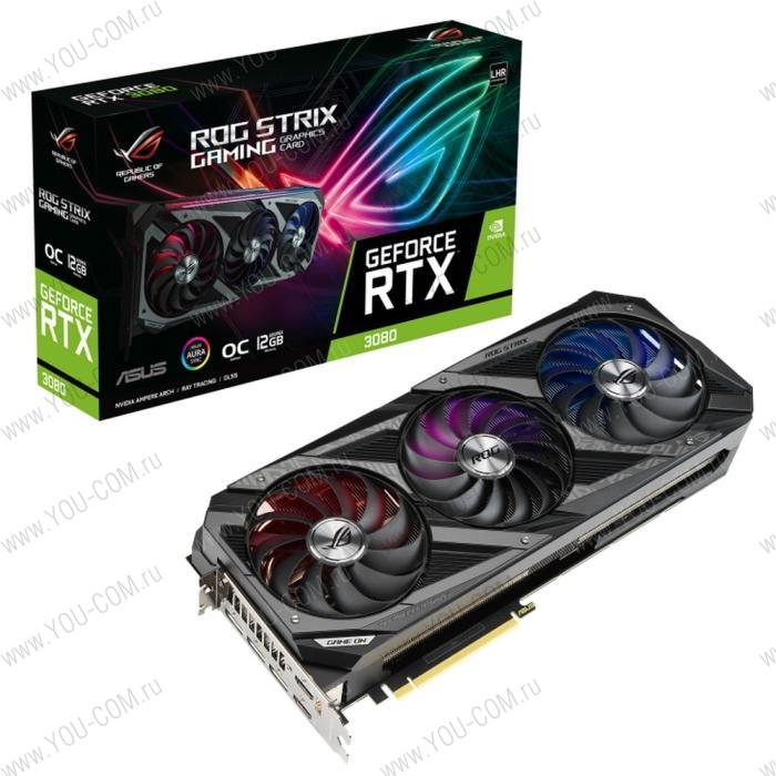 Видеокарта ASUS ROG-STRIX-RTX3080-O12G-GAMING//RTX3080,HDMI*2,DP*3,12G,D6X; 90YV0FAC-M0NM00