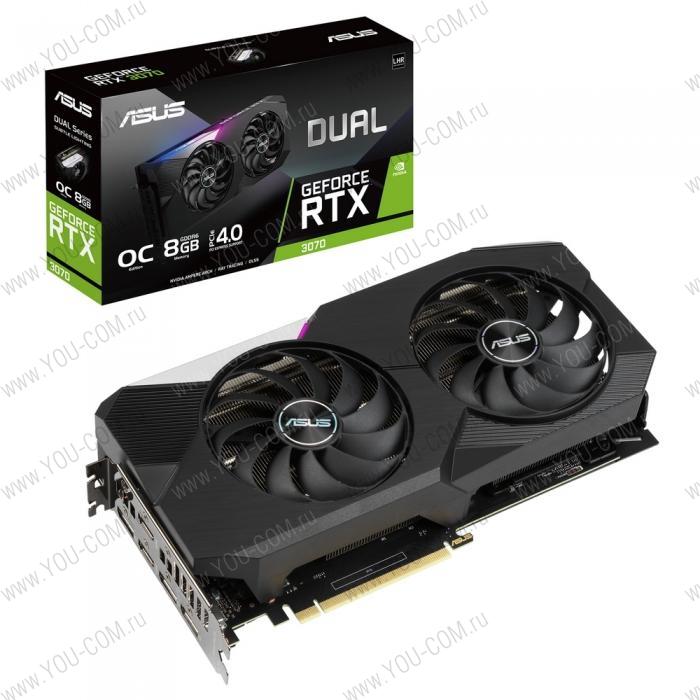 DUAL-RTX3070-O8G-V2 8GB GDRR6 256bit 2xHDMI 3xDP LHR RTL {5} (320012)